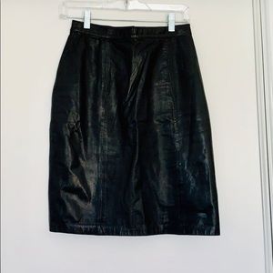Vintage leather pencil skirt